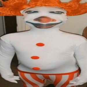 Create meme: clown, suit Pennywise
