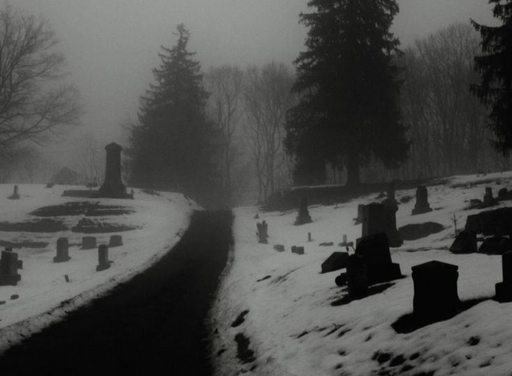 Create meme: hill with a cross in the night cemetery, cemetery in winter, cemetery background