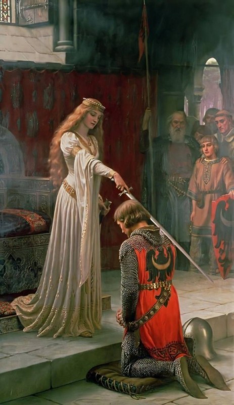 Create meme: Edmund Leighton accolade, Edmund Blair Leighton paintings, Edmund Leighton The Accolade of Knighthood