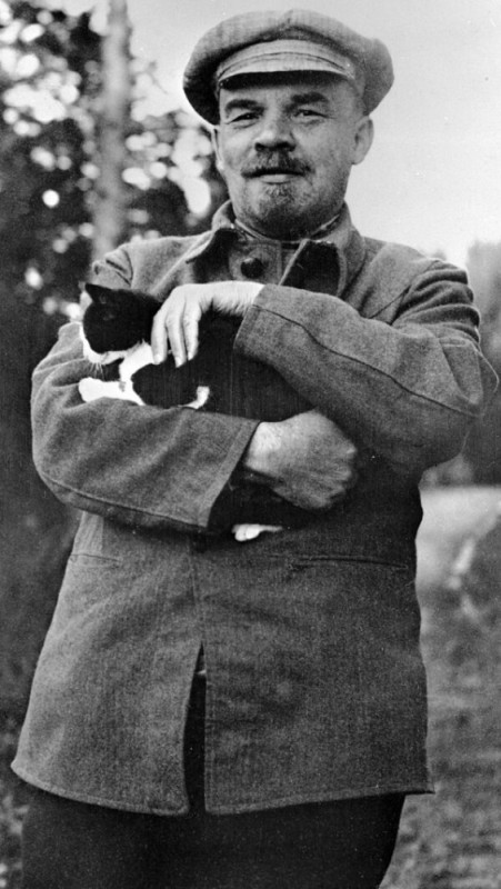 Create meme: Lenin with a cat, Lenin, Vladimir Ilyich Ulyanov Lenin 