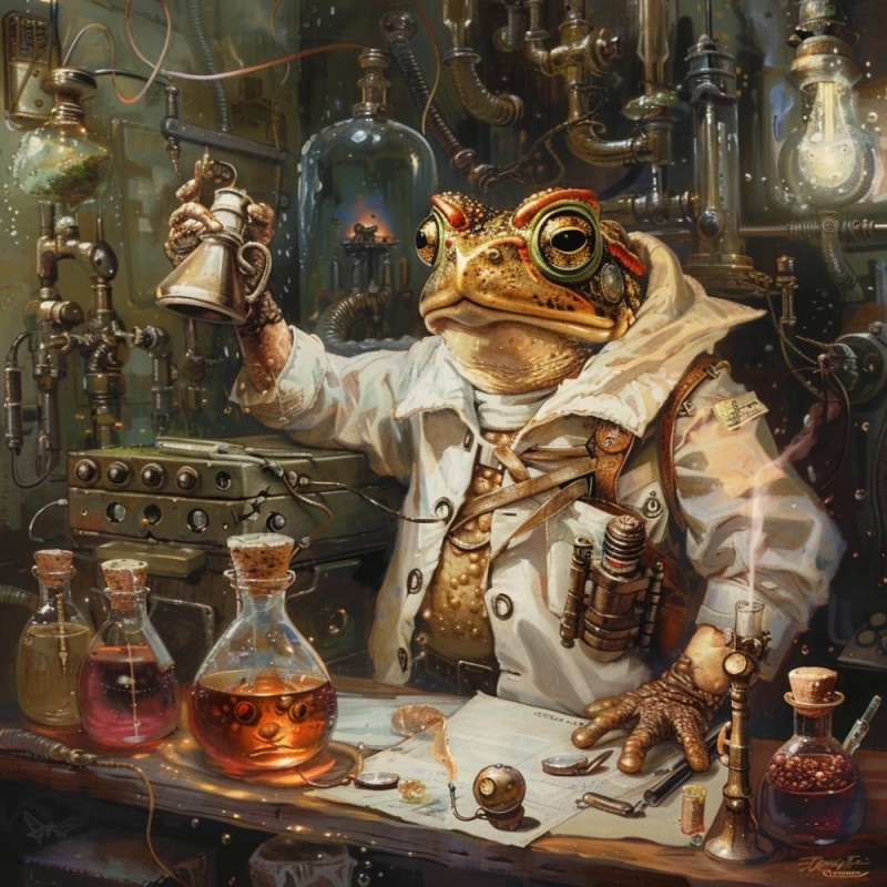 Create meme: Mr. Toad, artist Scott Gustafson, frog art