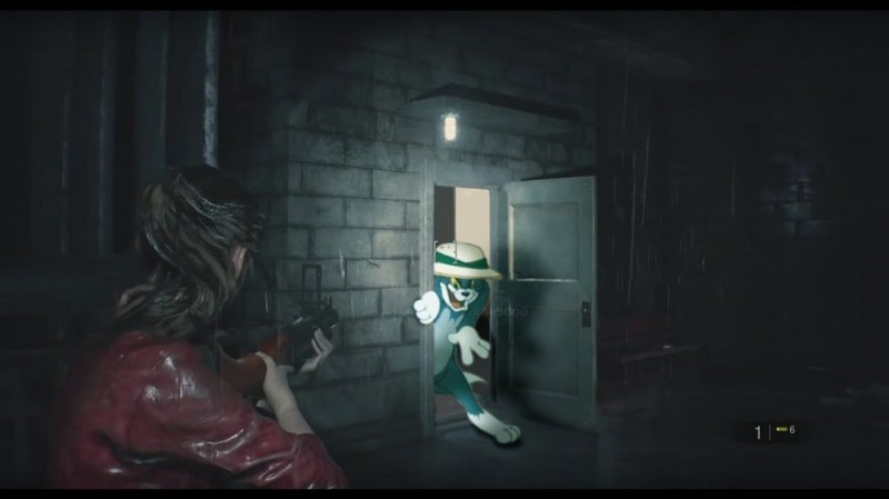 Создать мем: resident evil 2 remake мистер енот, мистер икс resident evil 2, резидент ивел 2 ремейк