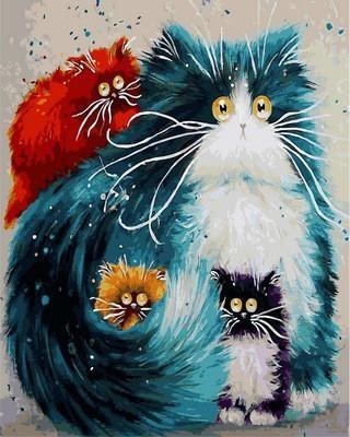 Create meme: cats paintings, picture of a cat, diamond painting rye cats