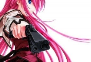Create meme: anime, anime girls with guns