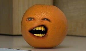 Create meme: annoying orange in Russian, annoying orange Hey Apple, so annoying orange