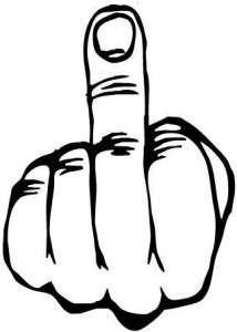 Create meme: Middle finger, sign guys drawn, fuck you gesture
