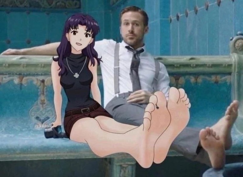 Create meme: funny anime, feet , drive Ryan Gosling