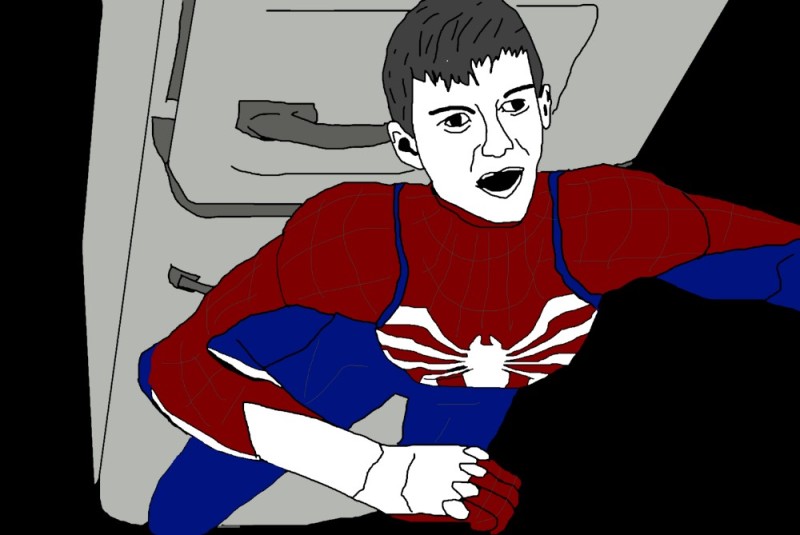 Создать мем: человек паук тома холланда, человек-паук от российских аниматоров | spider-verse collab | sndk, человек паук ultimate