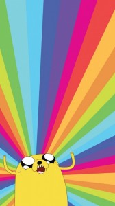 Create meme: adventure time jake, Jake, cute Wallpaper with rainbow