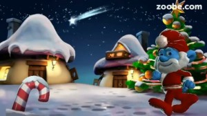 Create meme: smurf Santa Claus