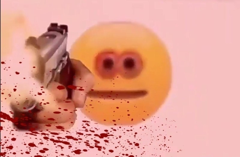 Create meme: meme smiley , with a gun meme, smiley with gun meme