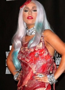 Create meme: lady Gaga costume feym, lady Gaga meat photo, Lady Gaga