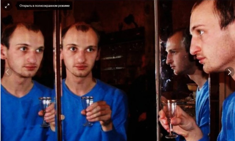 Create meme: A man drinks with a reflection of a meme, people, Drinking with a mirror