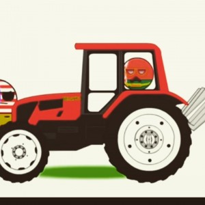 Создать мем: карточка с изображением трактора, нарисовать самый лучший трактор, трактор