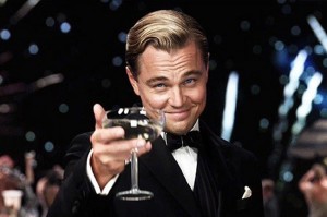 Create meme: DiCaprio Gatsby photo with a glass, the great Gatsby Leonardo DiCaprio with a glass of, DiCaprio with a glass of