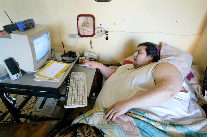 Create meme: fat people , fat behind a computer, fat gamer