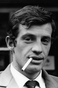 Create meme: nursery Belmondo, a young Belmondo, Belmondo with a cigarette