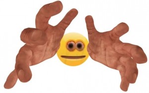 Create meme: smile with hands
