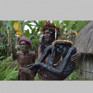 Create meme: the wild man in the world, the life of the primitive tribe Hoa Oranienbaum video, cutting off fingers new Guinea