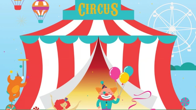 Create meme: circus background, circus for children, Circus tent drawing