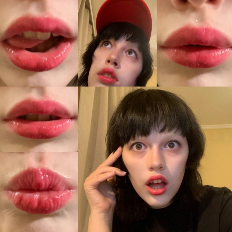 Create meme: enlarged lips, lips , lips lips
