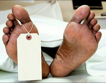 Create meme: biological death, feet , tag on foot in morgue