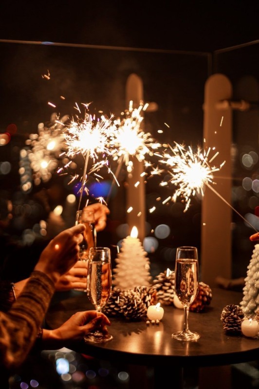 Create meme: New Year's Eve party, New year sparklers, new year's eve
