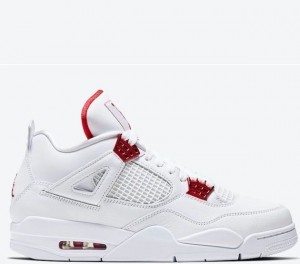 Создать мем: кроссовки nike air jordan 4 retro, nike air jordan 4 red metallic, air jordan