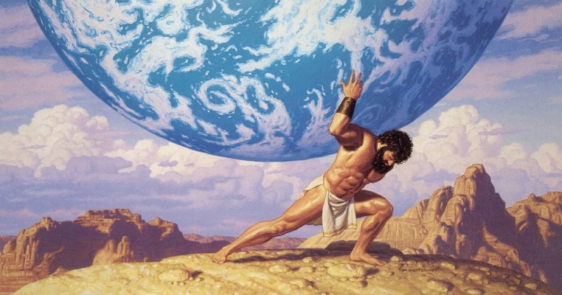 Create meme: Titan holds the earth, Atlas Titan, Sisyphus Greek mythology