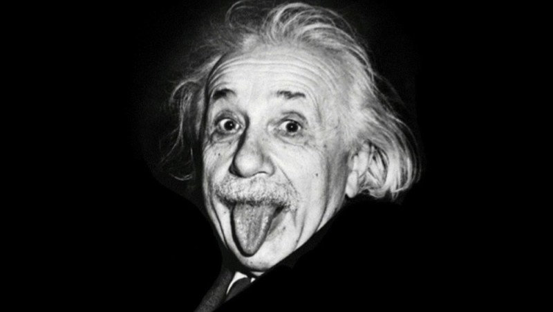 Create meme: portrait of einstein, Einstein shows tongue , Albert einstein with a tongue