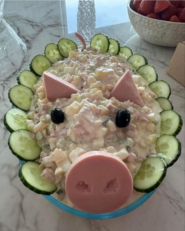 Create meme: olivier salad decoration, salad , salad