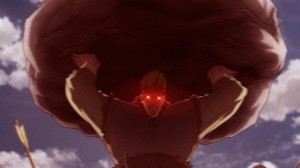Create meme: attack on Titan colossal Titan, anime, asura's wrath anime