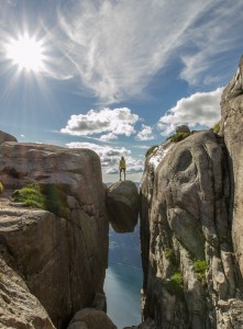 Create meme: norway, the fjords of Norway stone, kjerag, Norway