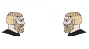 Создать мем: светлый бородатый мужчина мем, славянин в профиль мем, бородатый мем