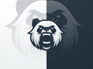 Создать мем: панда логотип, панда лого, медведь лого маскот