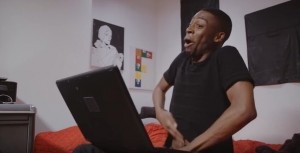 Create meme: the Negro at the computer meme, meme Negro, meme about a nigga with a laptop
