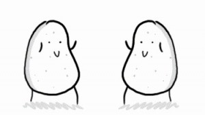 Create meme: figure potatoes dancing, kawaii potato, funny potatoes