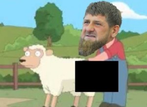 Create meme: Kadyrov meme, the griffins, sheep