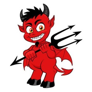 Создать мем: красный дьявол рисунок, devil, демон мультяшный