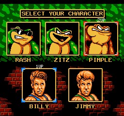 Создать мем: боевые жабы денди, battletoads денди, батлтоадс и дабл драгон