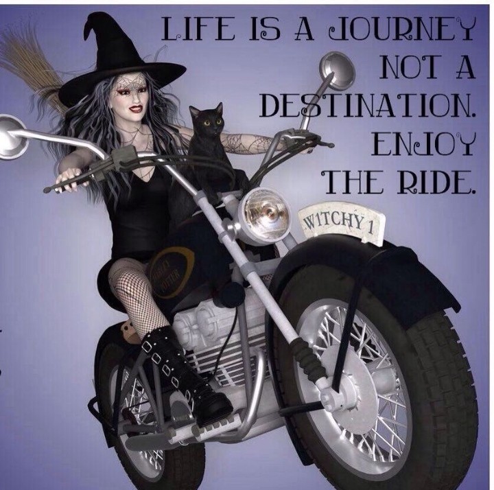 Create meme: A witch on a motorcycle, a witch on a motorcycle, The biker witch