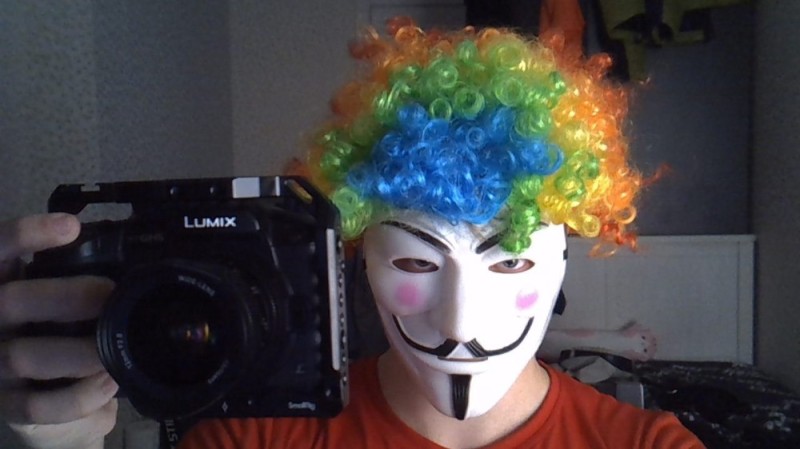 Create meme: clown wig, clown wig multicolor, people 