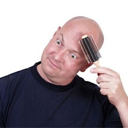 Create meme: bald with a comb, bald head, men's comb
