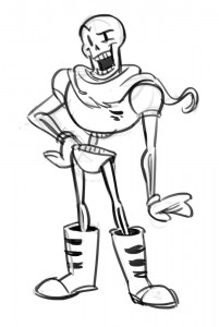 Create meme: papyrus undertail