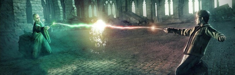 Create meme: Harry Potter , Harry Potter and the deathly Hallows part , Harry Potter and Voldemort duel