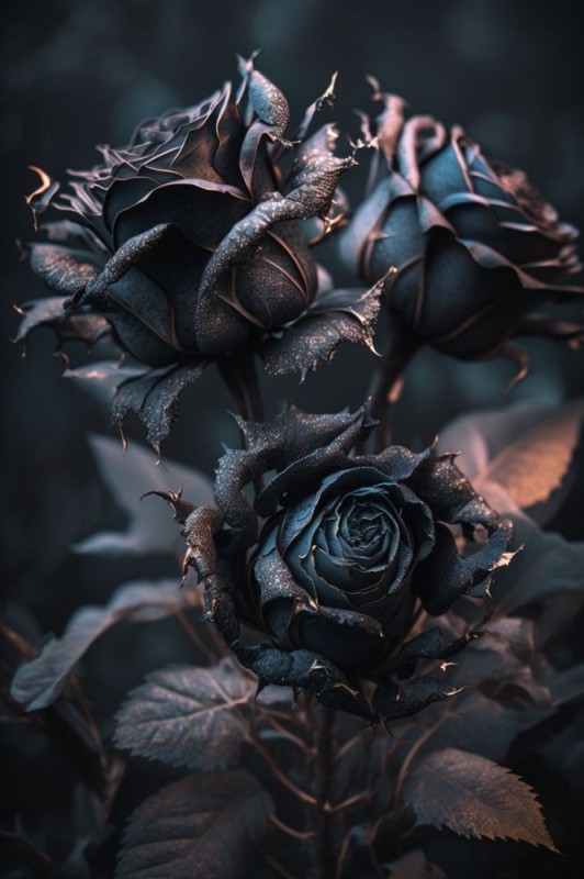 Создать мем: красивые синие розы, цветы черные розы, черные розы эстетика