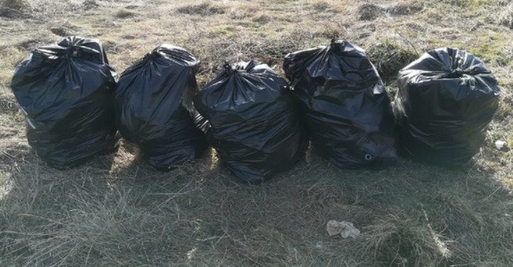 Create meme: a bag of garbage, A garbage bag in the woods, garbage bags