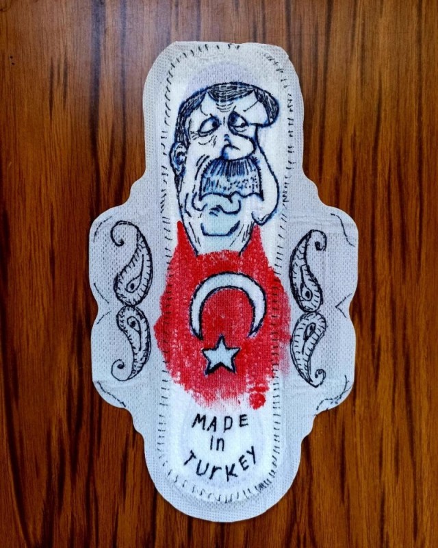 Create meme: monthly on the gasket, Turkey icon, gasket with blood