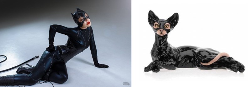 Create meme: Anne Hathaway catwoman, latex cat jumpsuit, latex cat costume