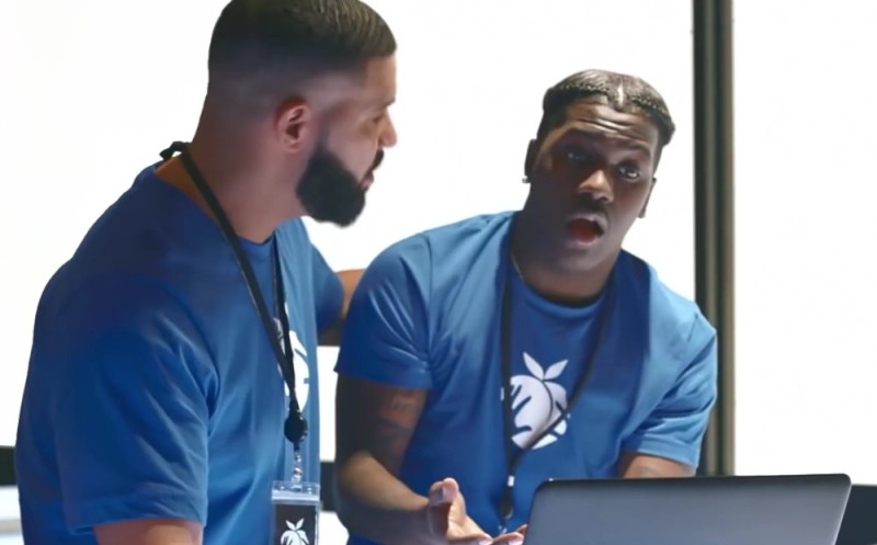 Create meme: Drake explains lil gif, Drake , Drake explains to lil